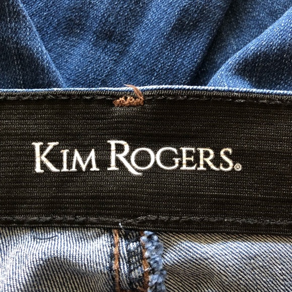 Kim Rogers Women Straight Jeans Size 24W Dark Wash Plus Size Tummy Control - Picture 2 of 16